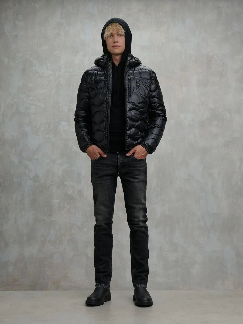 Piumino ad onde Wave nero