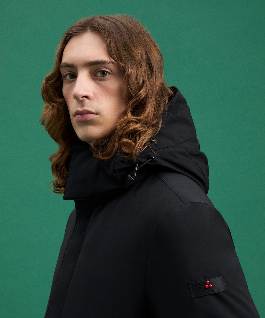 Trench Liscio In Nylon Stretch KRUGER Nero