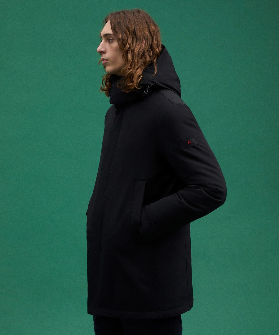 Trench Liscio In Nylon Stretch KRUGER Nero