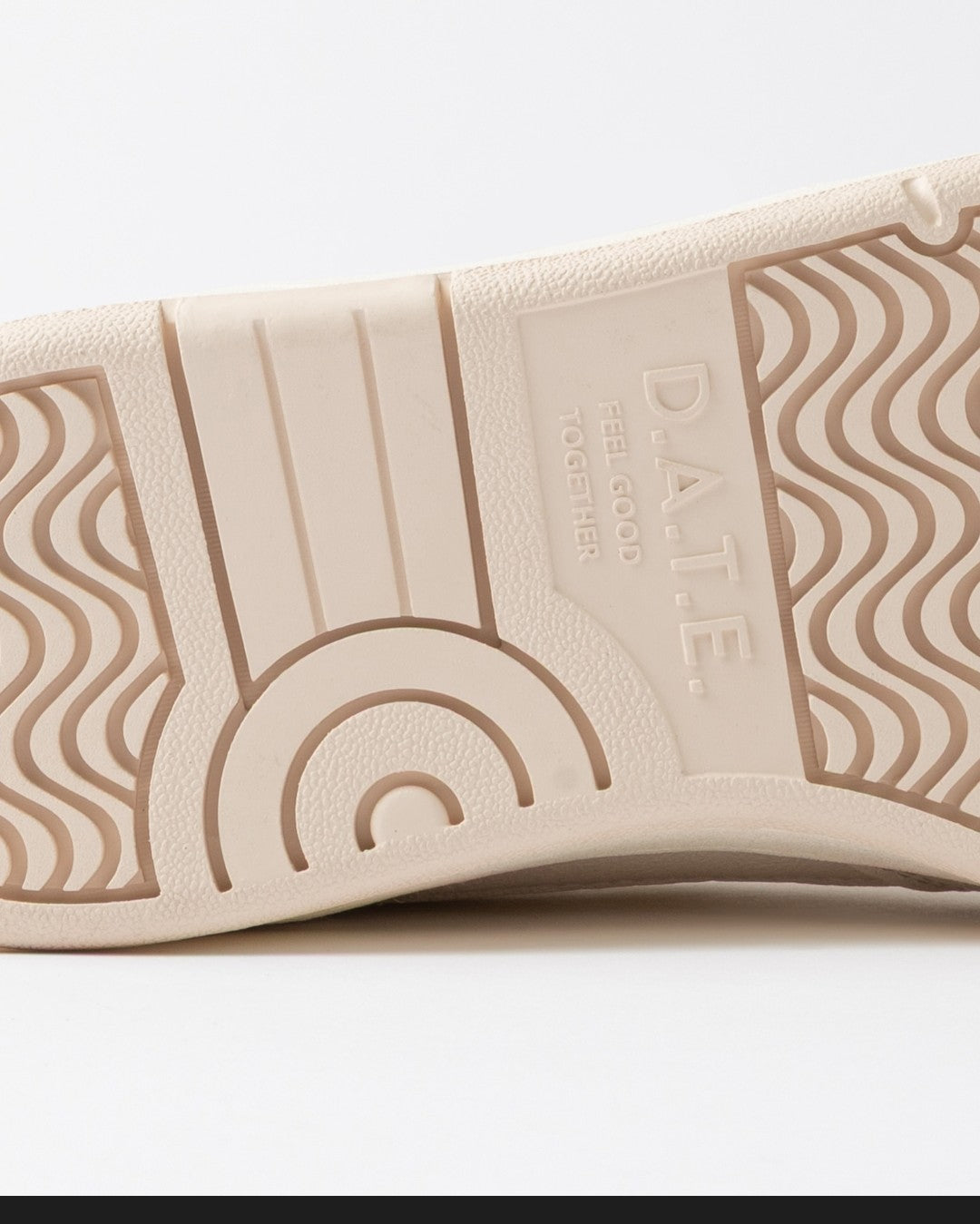 Sneakers bassa in pelle Court 2.0 panna e grigio chiaro