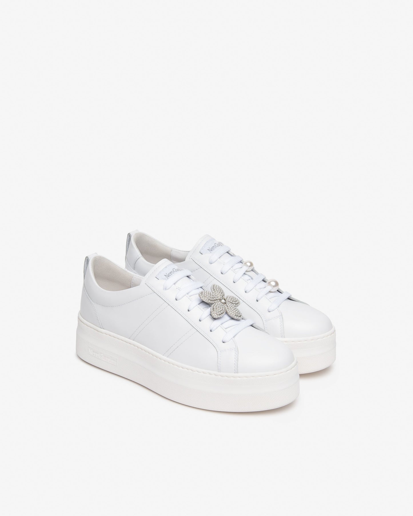 Sneakers in pelle Bianco E615311D