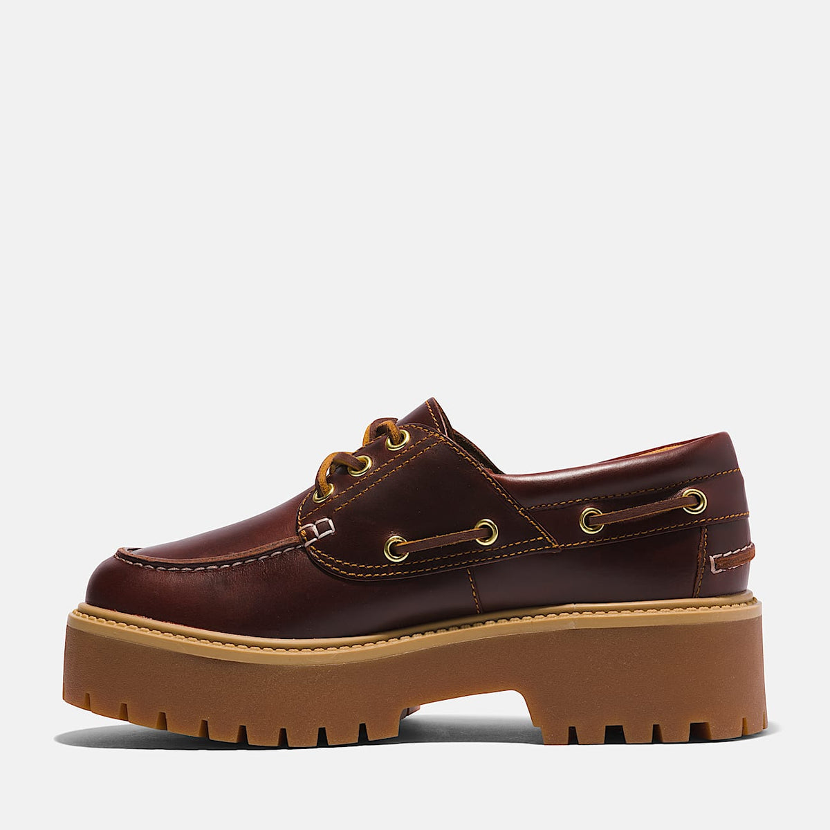 Scarpa da Barca con Plateau Stone Street marrone