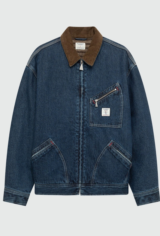 Giacca Work in denim e lana