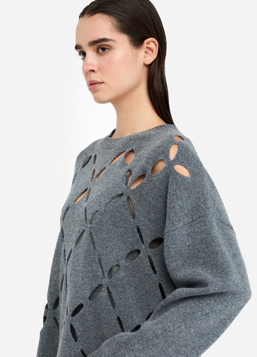 Maglia 100% lana con cut-out