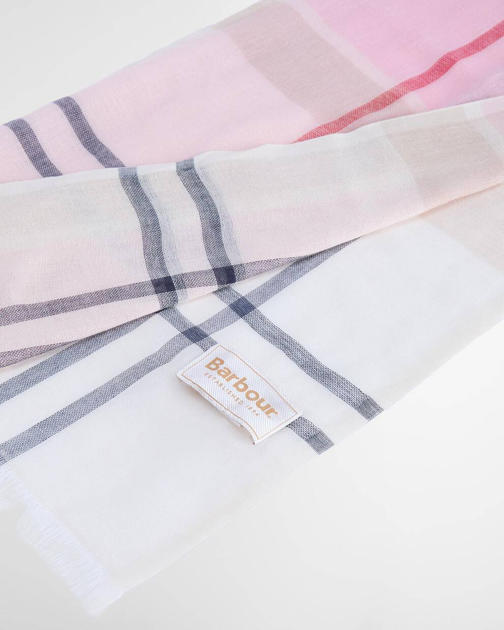 Sciarpa in tartan Abigail rosa