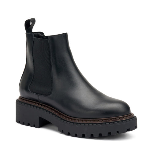 Beatles in pelle con doppio guardolo Nero