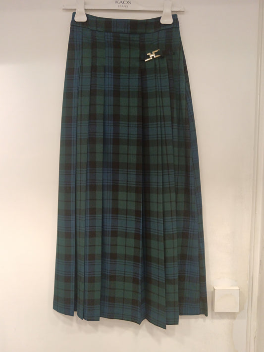Gonna lunga  tartan Sijco015 ottanio