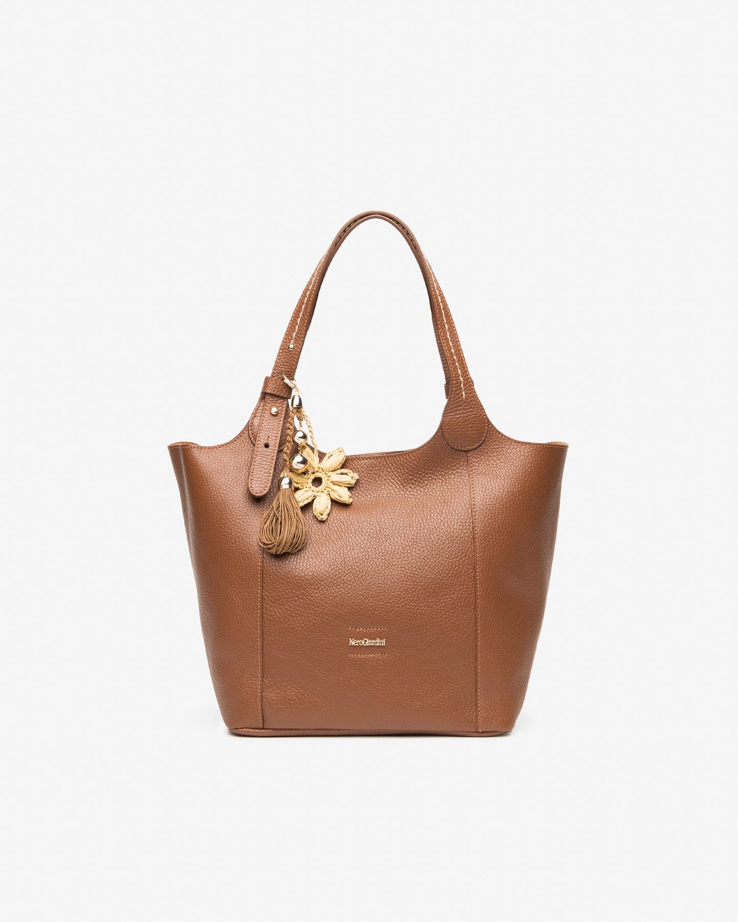 Borsa a spalla in pelle E644141D cuoio
