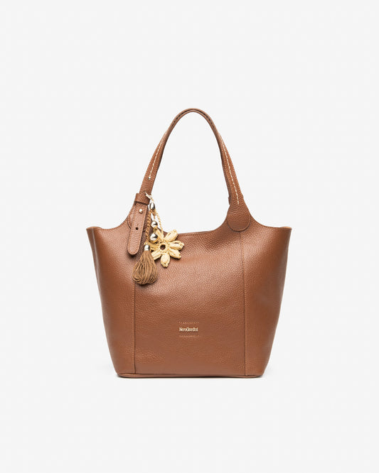 Borsa a spalla in pelle E644141D cuoio