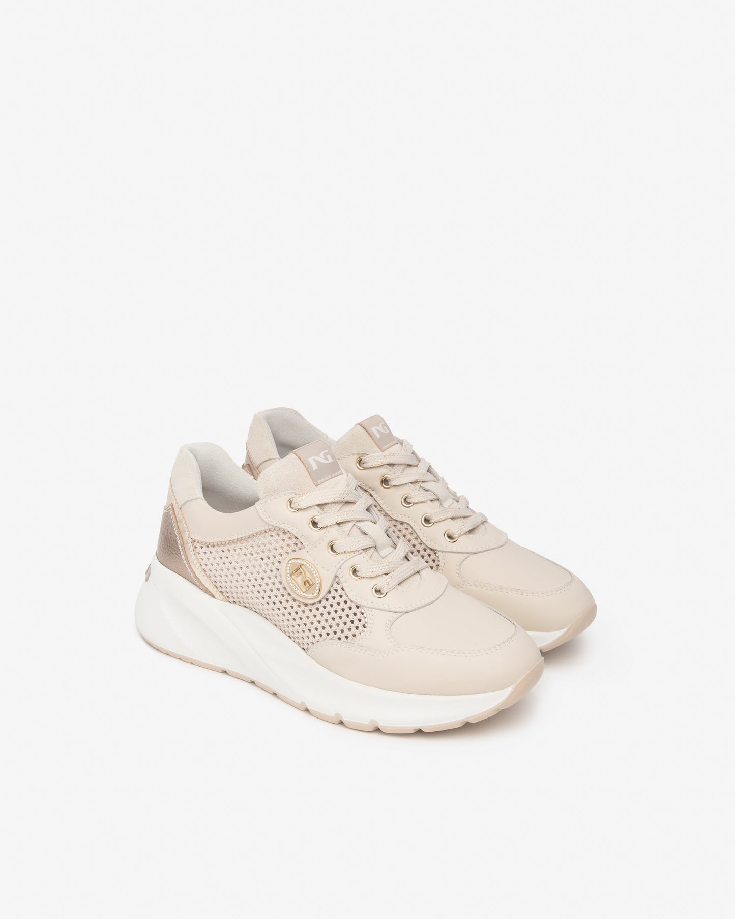 Sneakers in camoscio e Materiale Tecnico Latte E615180D
