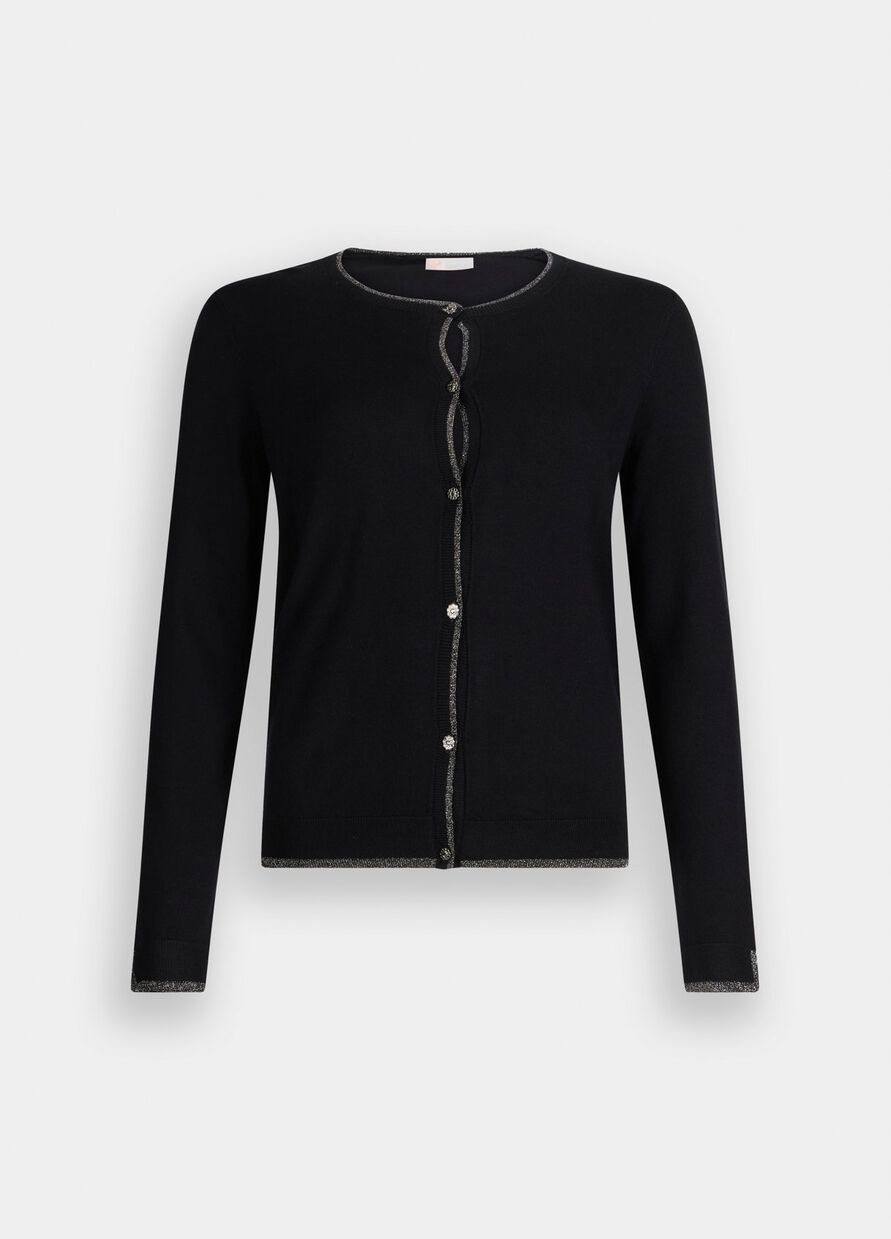 Cardigan viscosa Liu-jo nero