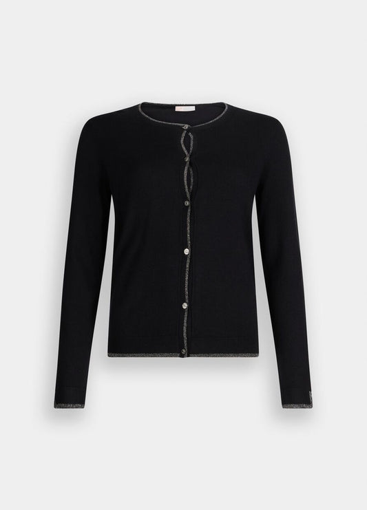 Cardigan viscosa Liu-jo nero