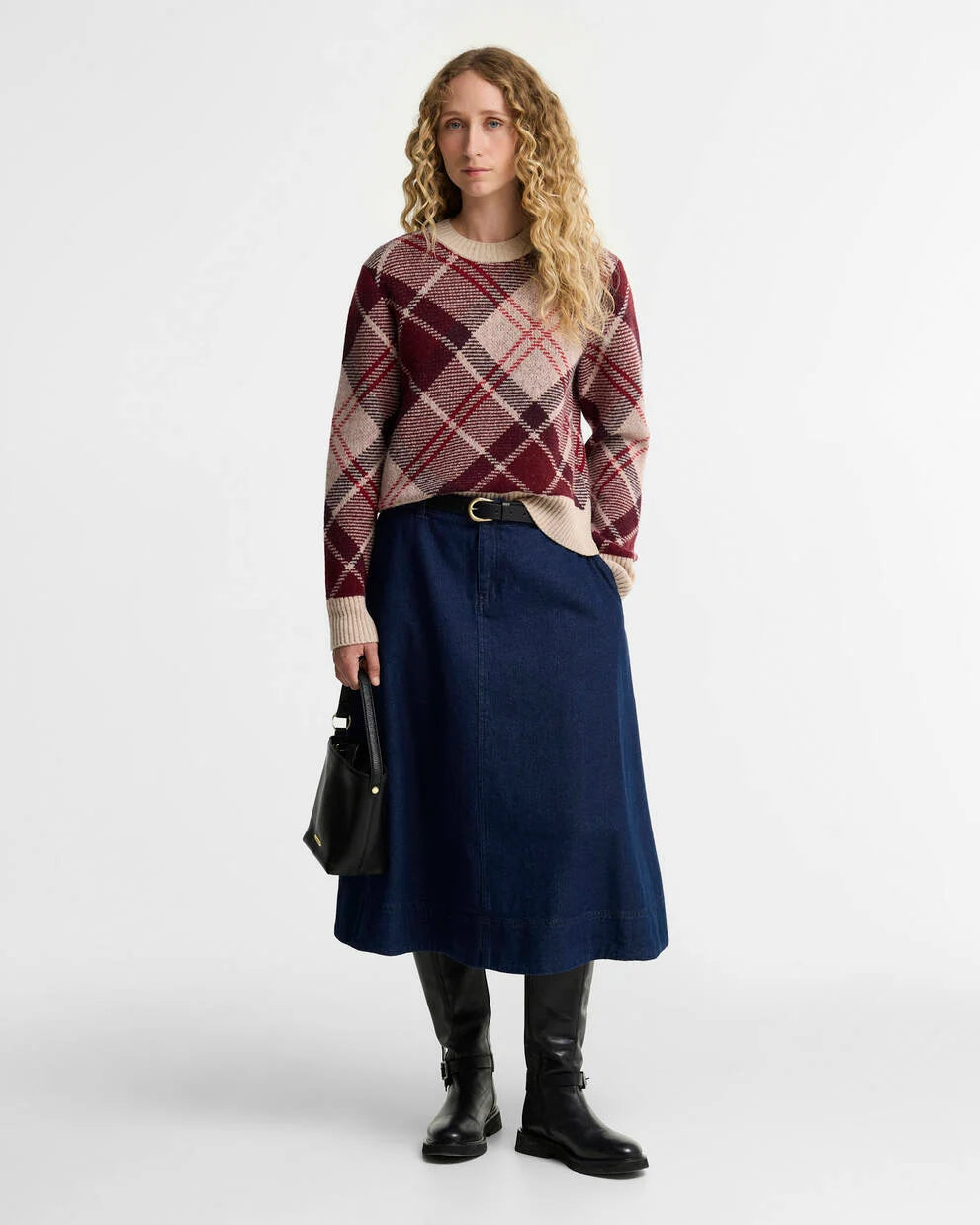 Maglione Stevie in lana tartan
