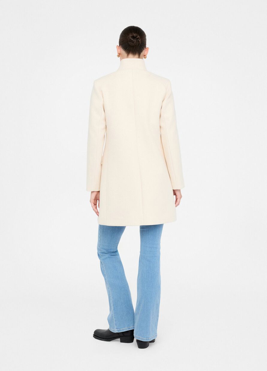 Cappotto in panno double Latte