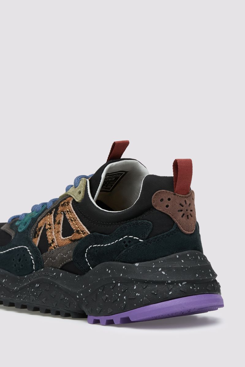 SOLIN-donna
in suede e tessuto tecnico Nero-Viola
