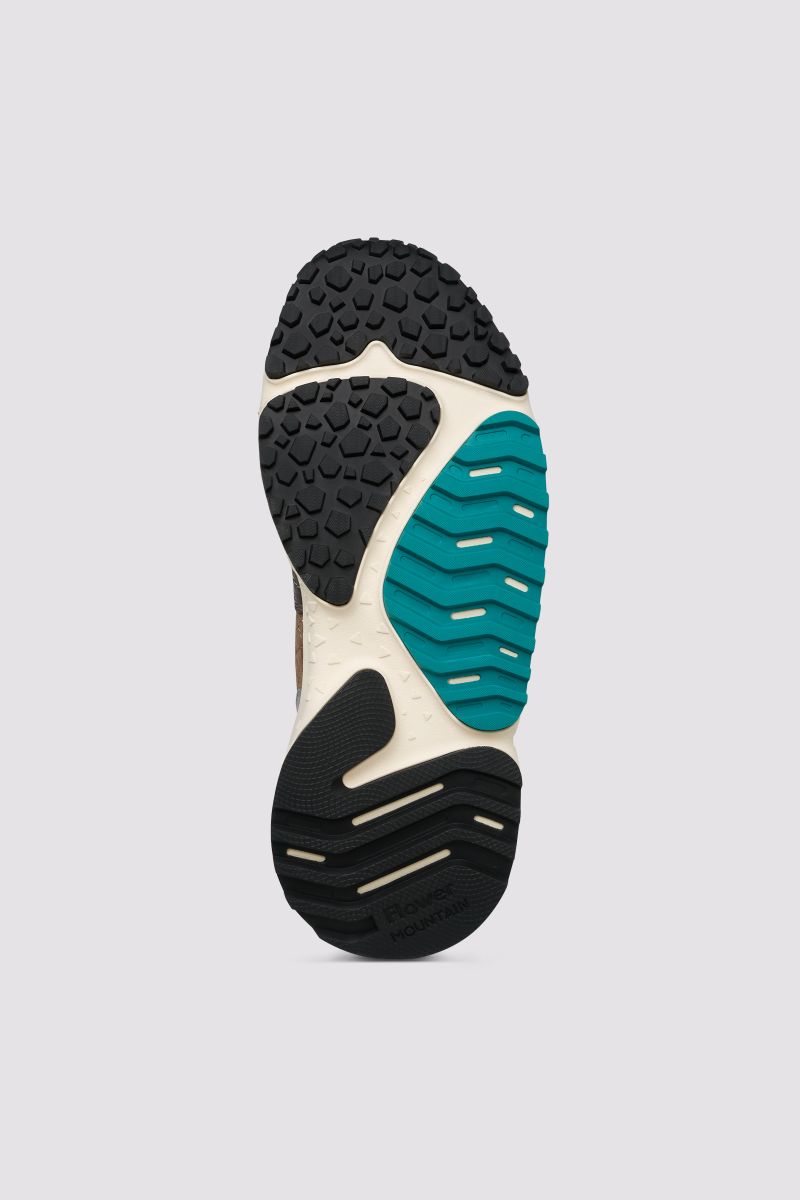 Solin Man in suede e tessuto tecnico Grigio-Marrone-Nero