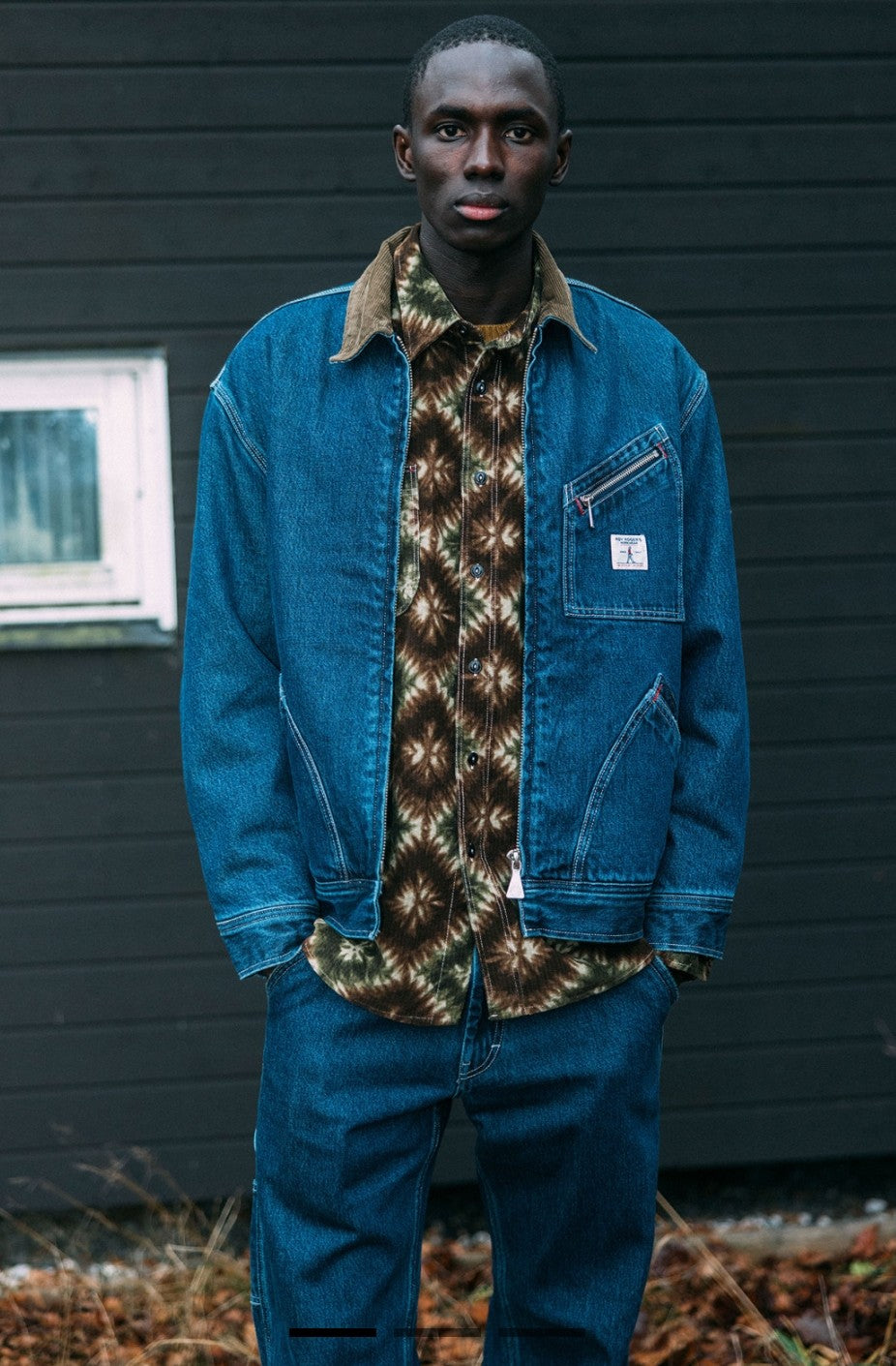 Giacca Work in denim e lana
