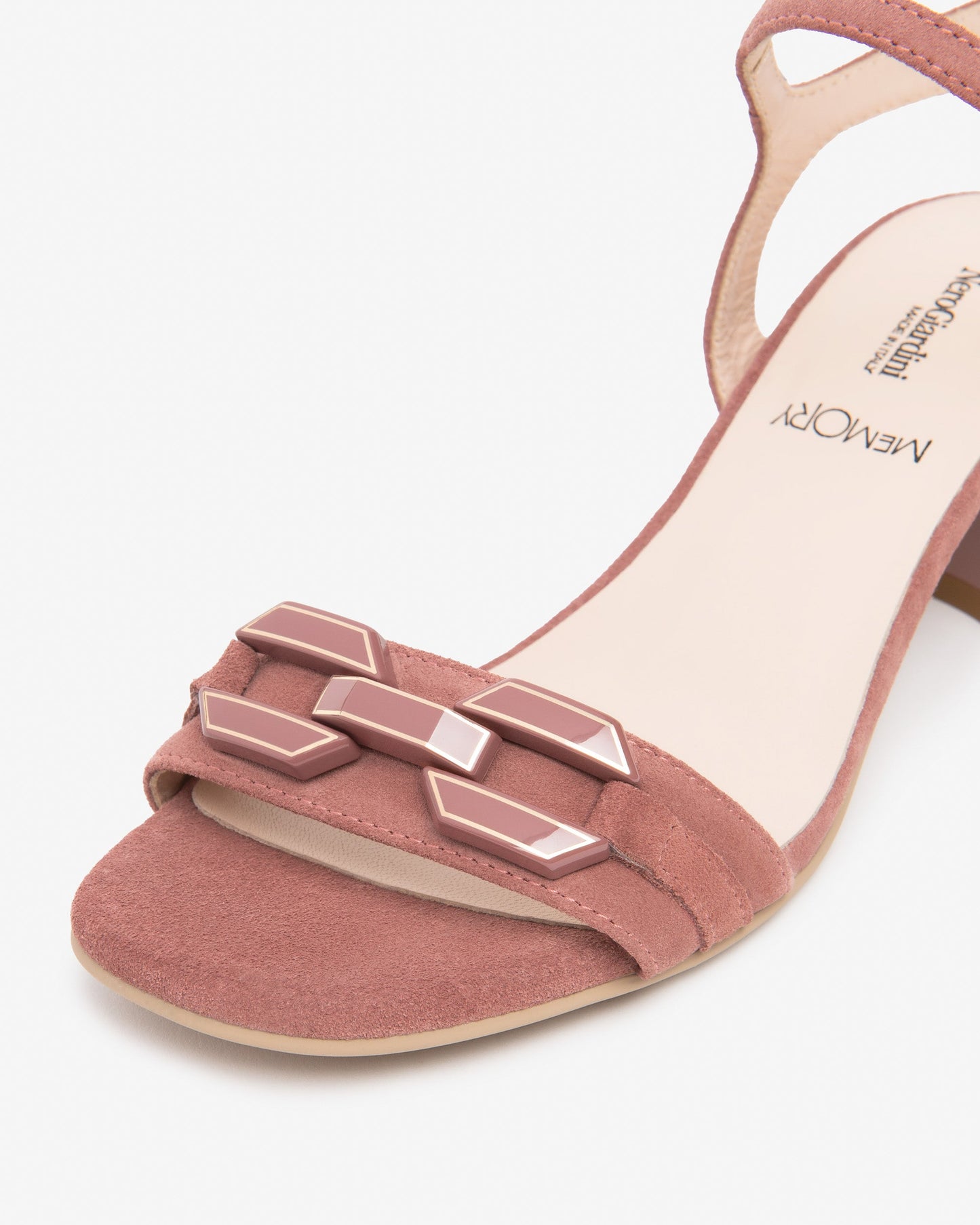 Sandali in camoscio T.5cm E615723D Rosa