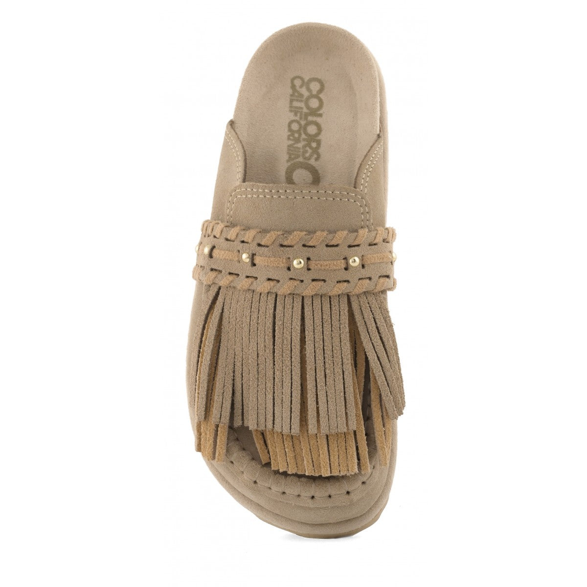 Sabot con frange Biow604 beige