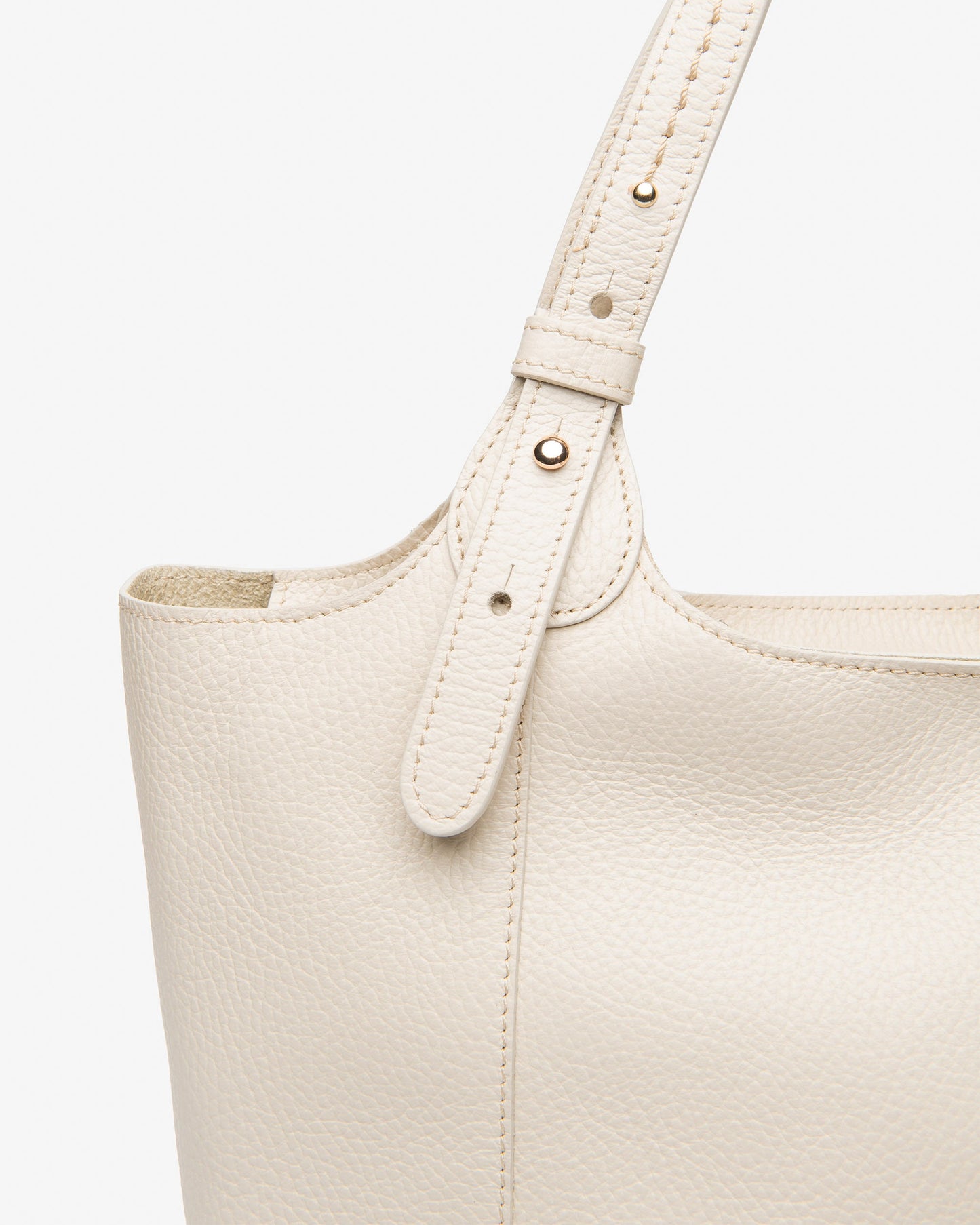 Borsa a spalla in pelle E644141D panna