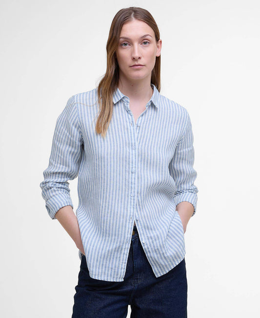 Camicia a maniche lunghe Marine dalla vestibilità comoda Chambray Stripe