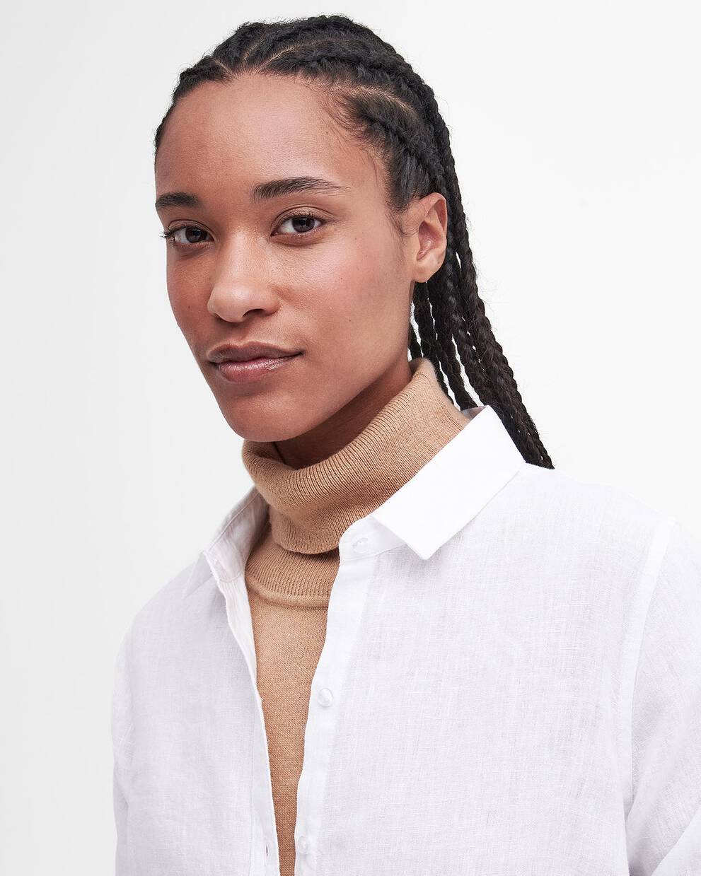 Camicia a maniche lunghe Marine dalla vestibilità comoda Bianca