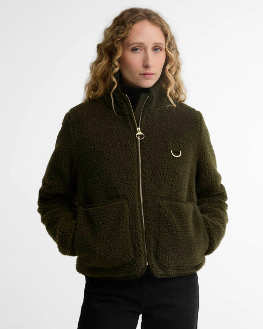 Giacca in pile Elenora olive
