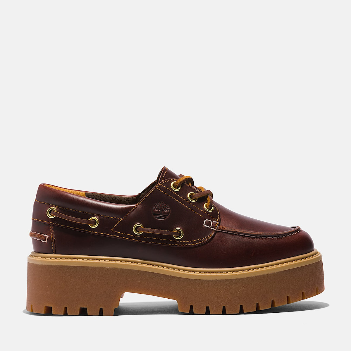 Scarpa da Barca con Plateau Stone Street marrone