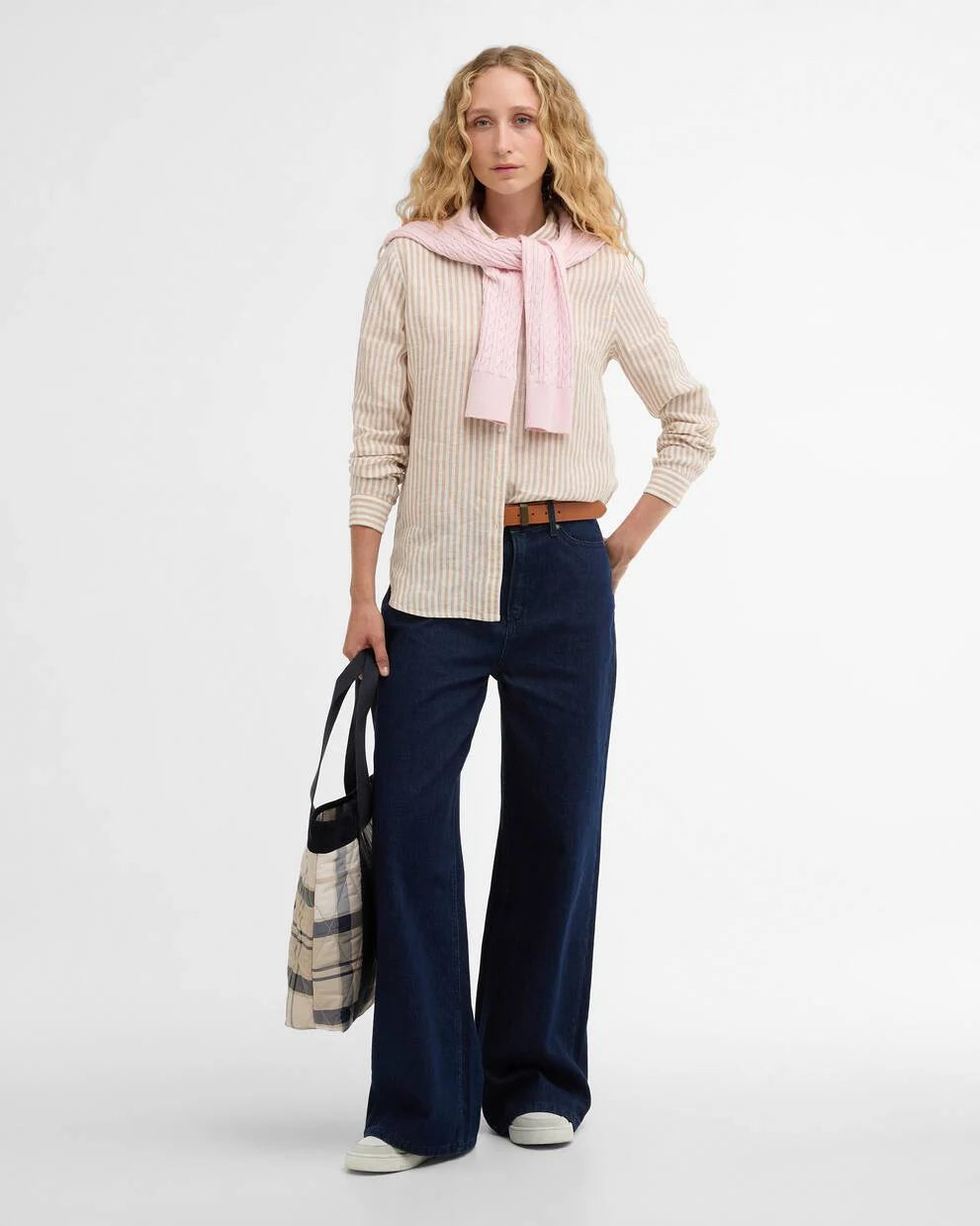 Camicia a maniche lunghe Marine dalla vestibilità comoda Pink Stripe