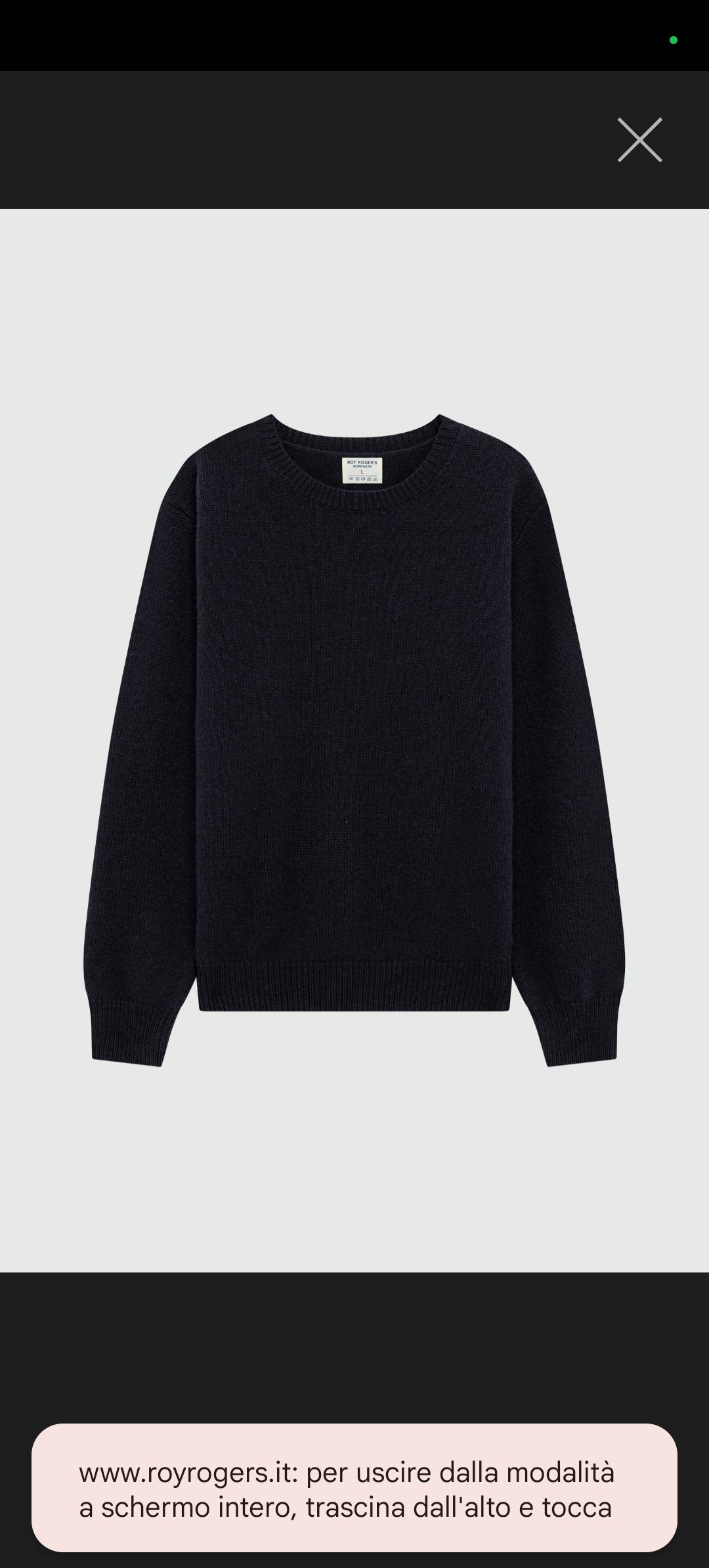 Maglia girocollo Utility in lana merino blu