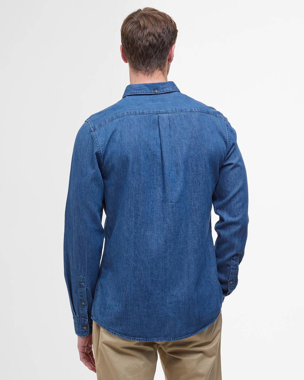 Camicia con logo Chambray