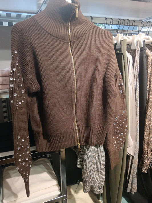 Bomber maglia strass Sijkt022