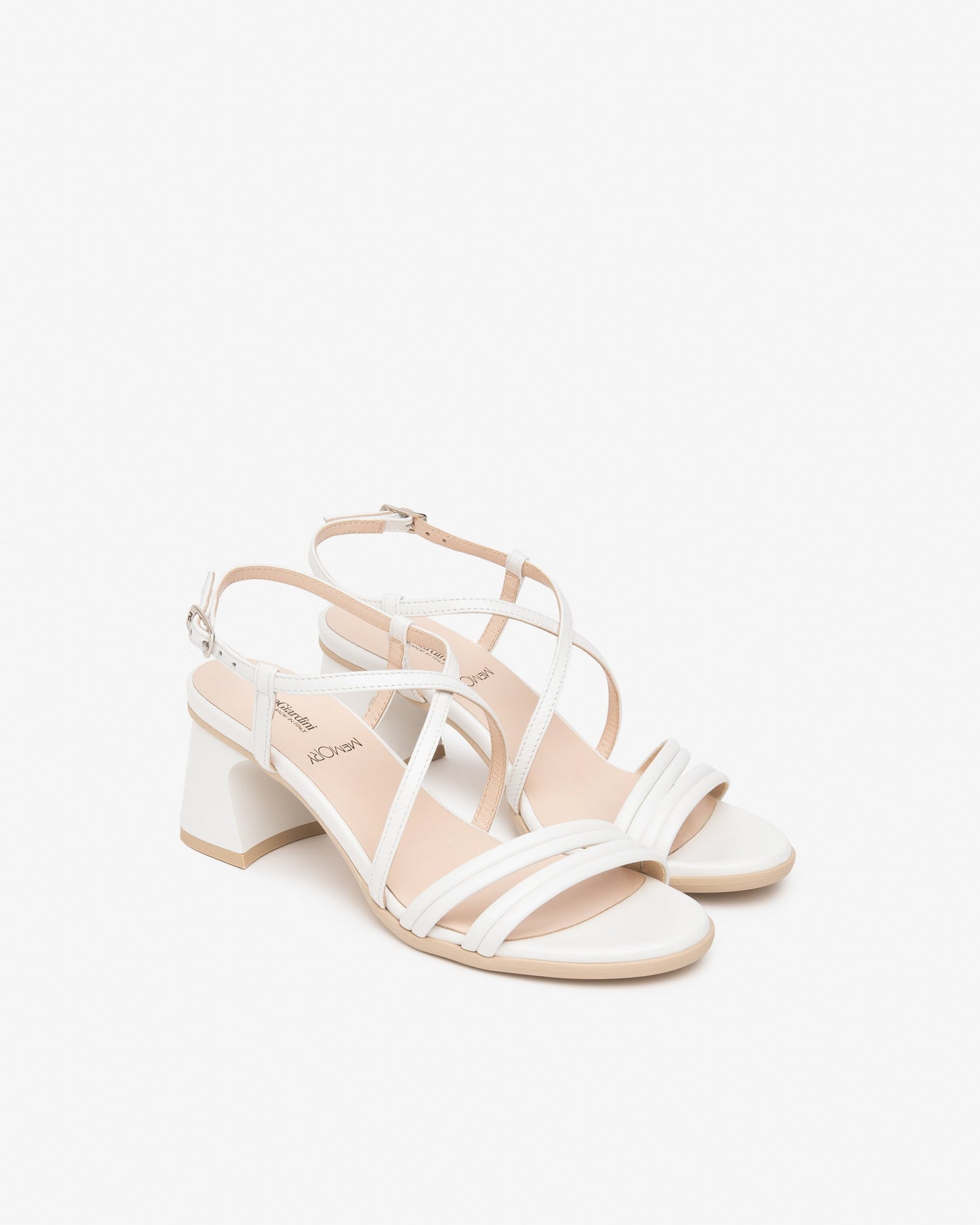 Sandali in pelle T.5cm Bianco E615740D