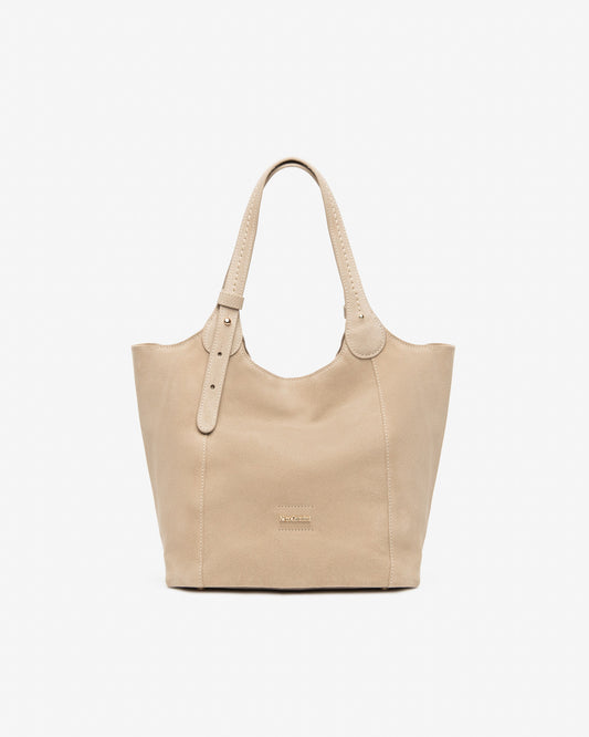 Borsa a spalla in camoscio E644145D nude