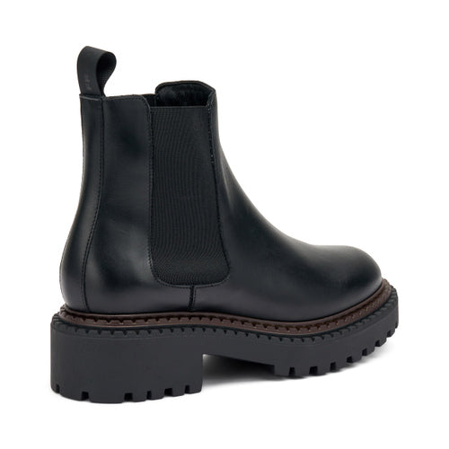 Beatles in pelle con doppio guardolo Nero