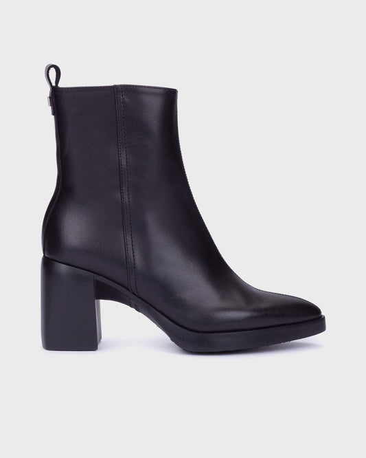 Stivaletti tacco 7 pelle Nero L-1601