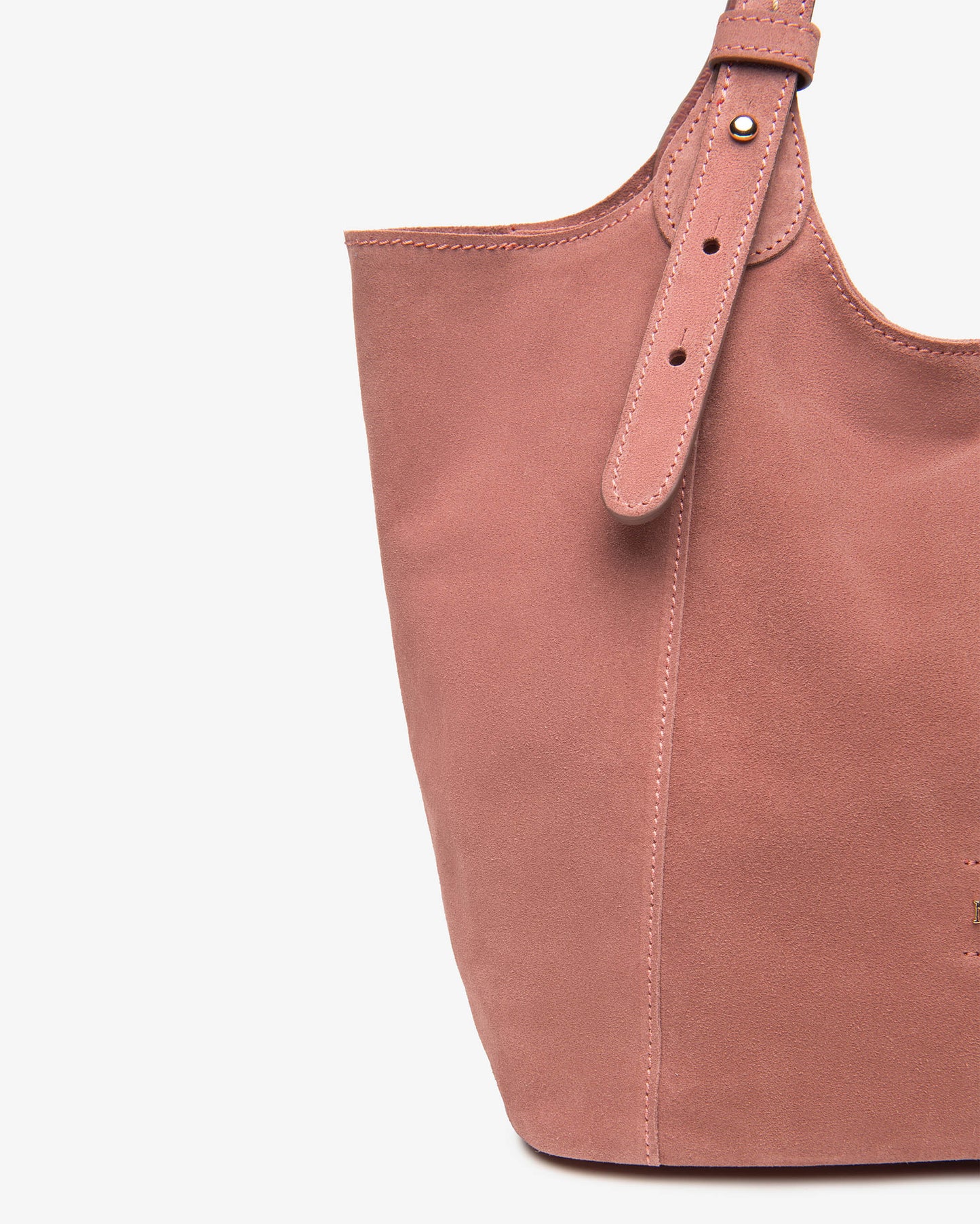 Borsa a spalla in camoscio E644145D Rosa