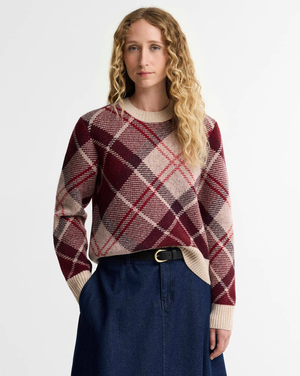 Maglione Stevie in lana tartan