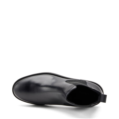 Beatles in pelle con finish ombreggiato nero