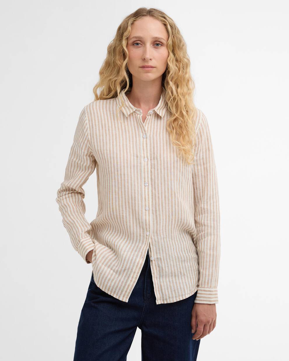 Camicia a maniche lunghe Marine dalla vestibilità comoda Pink Stripe