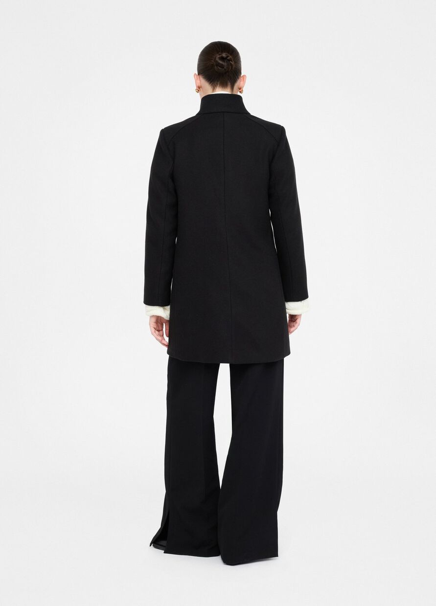 Cappotto in panno double Nero