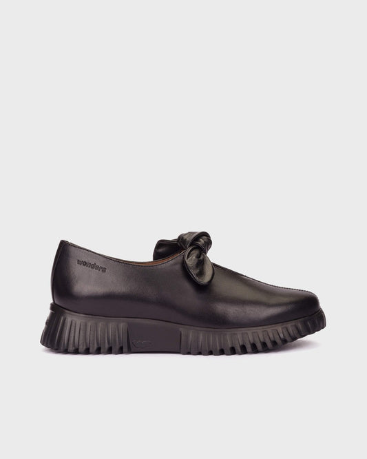 Scarpa con fiocco nera A4421
