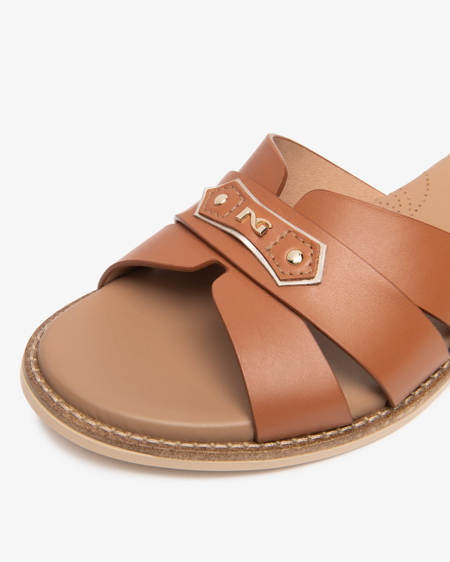 Ciabattina in pelle Cognac  E615893D