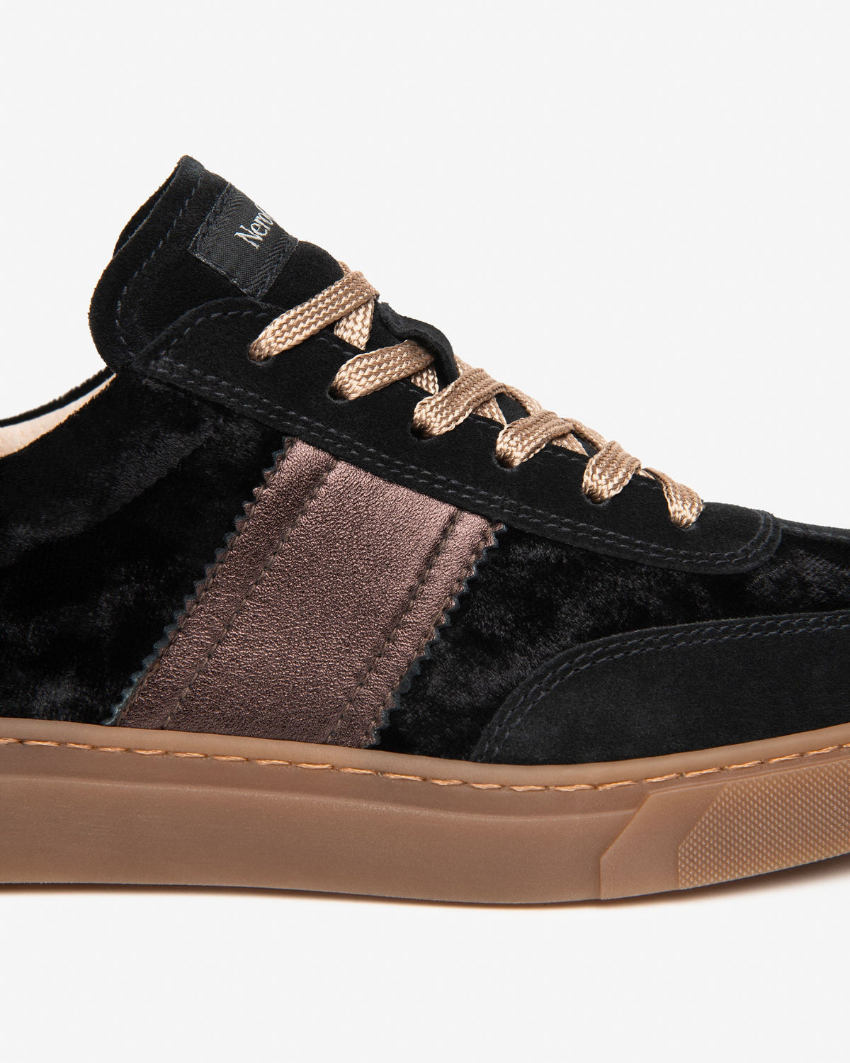 Sneakers pelle tessuto nero I617425D