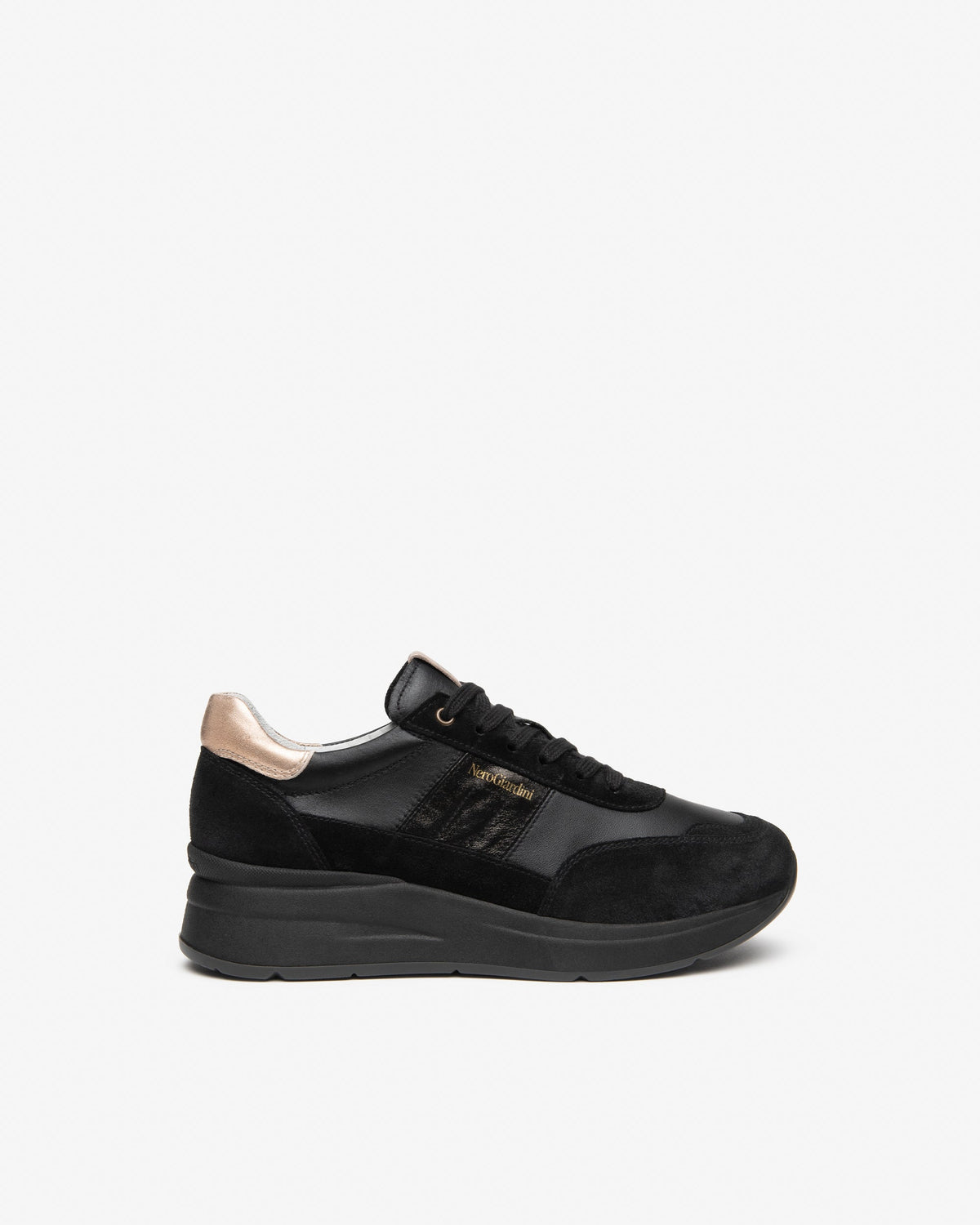 Sneakers zeppa pelle nero I617330D