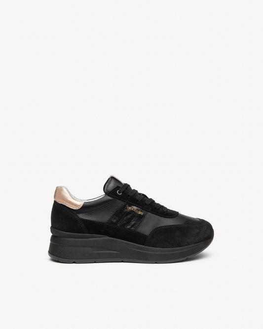 Sneakers zeppa pelle nero I617330D