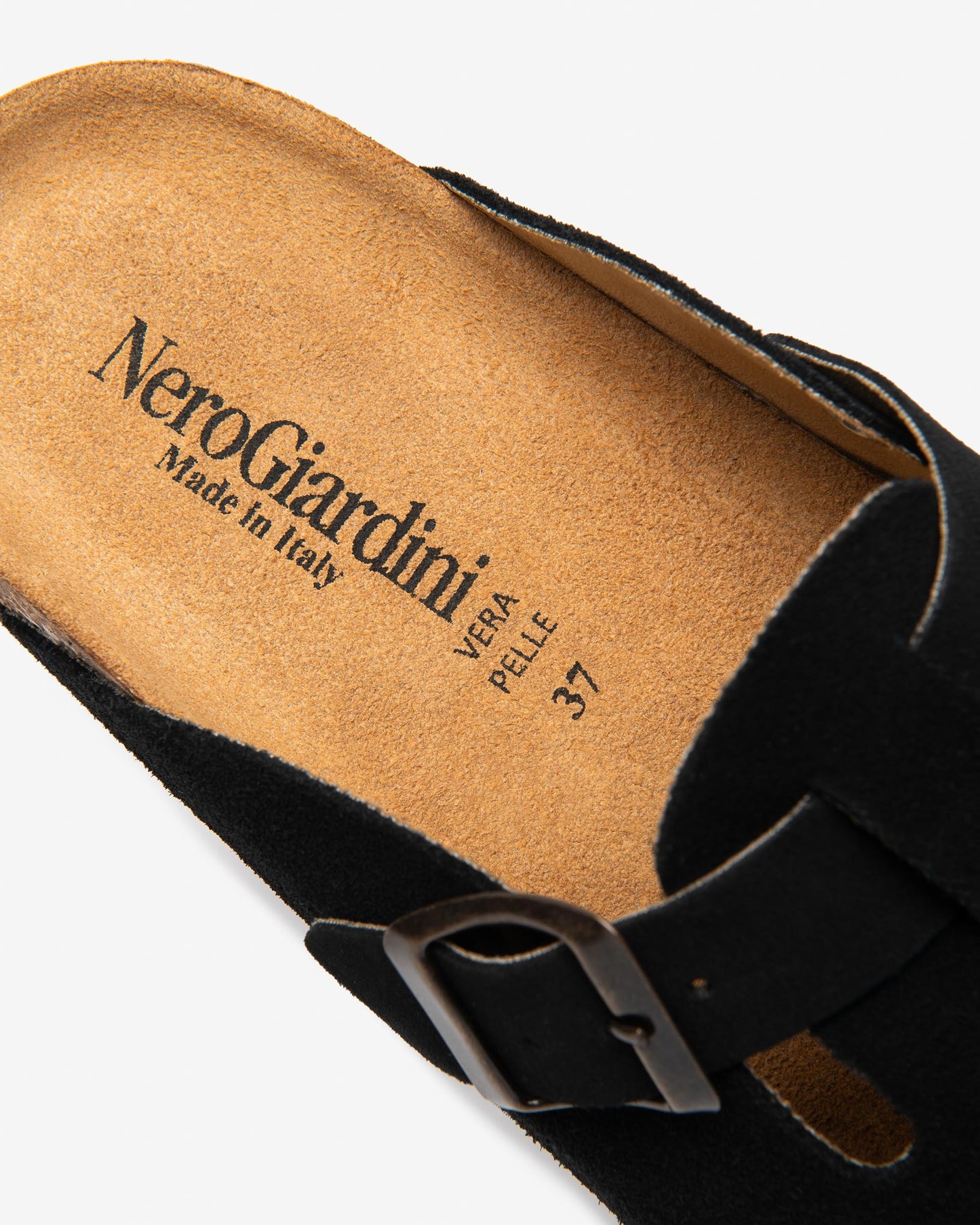 Sabot in camoscio Nero E617080D