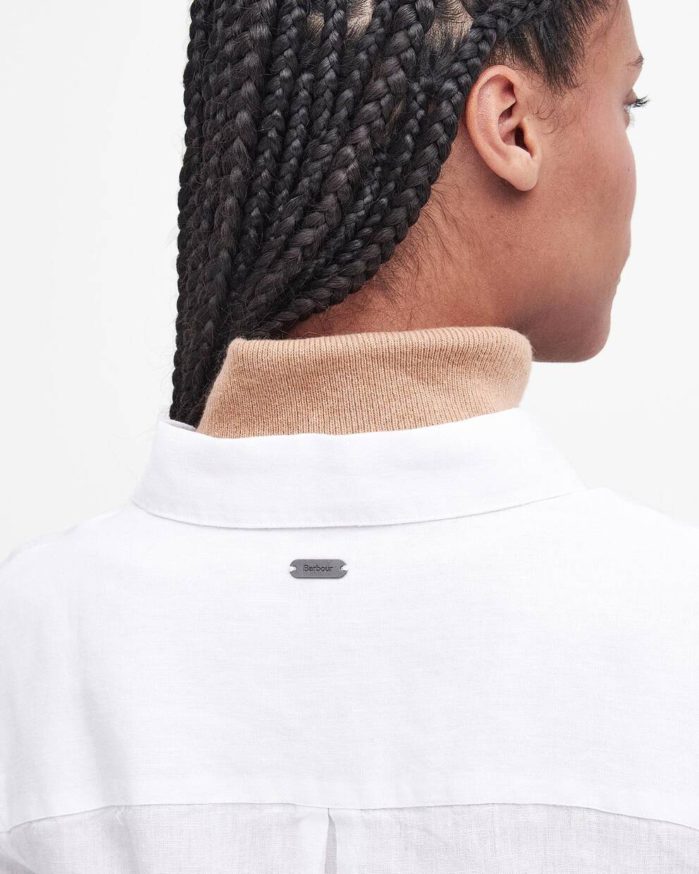 Camicia a maniche lunghe Marine dalla vestibilità comoda Bianca