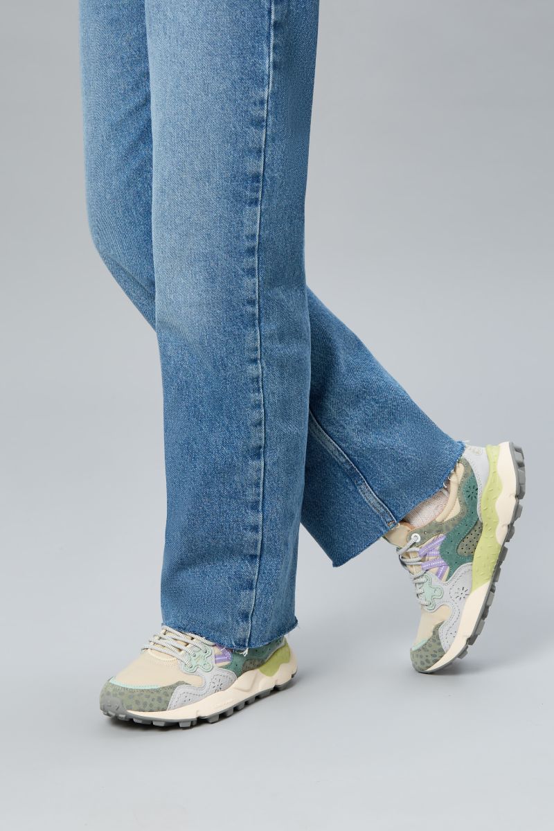 Yamano 3 donna beige/verde
