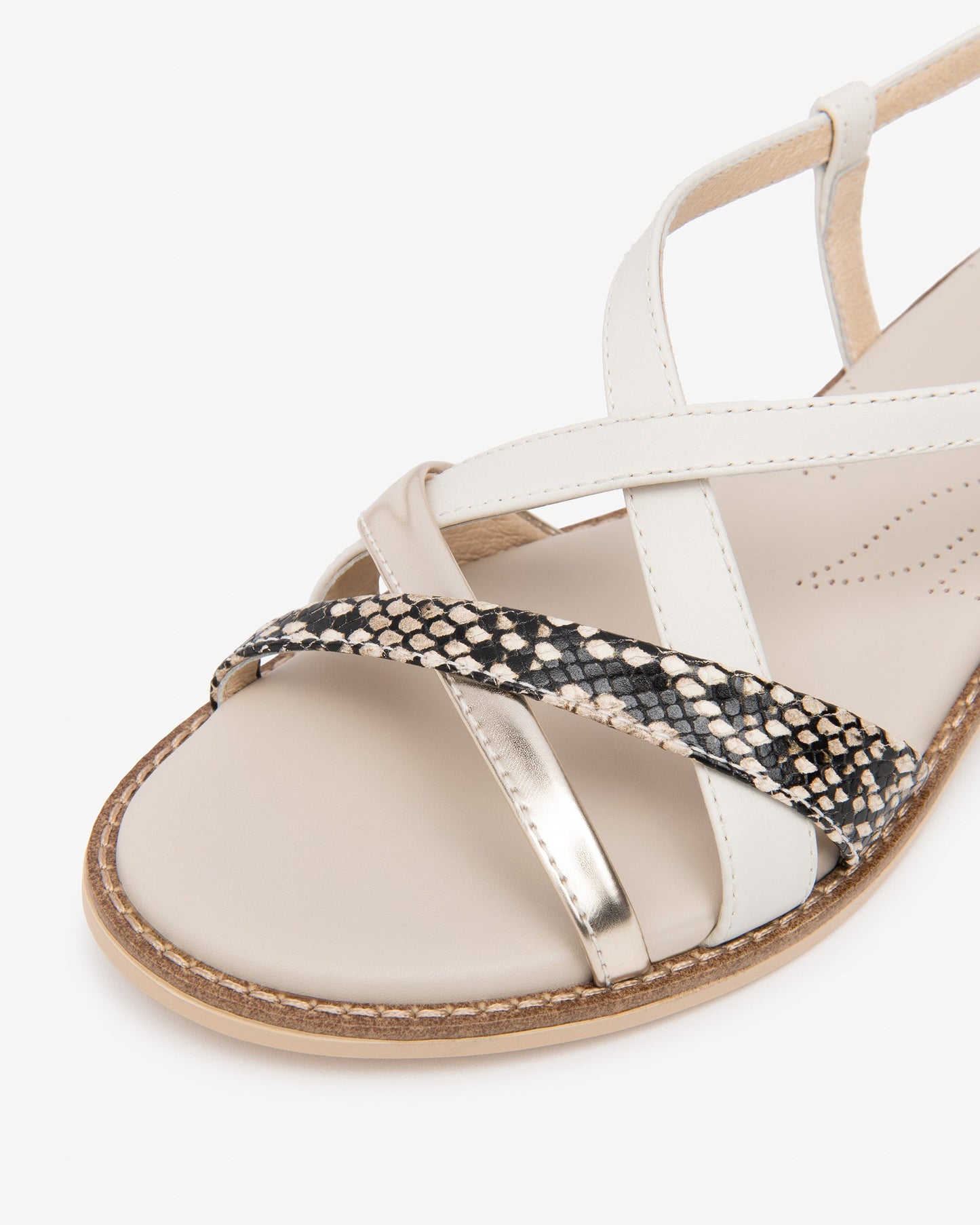Sandali in pelle Avorio E615891D T.2,5cm